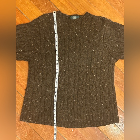 Orvis Dark Brown Cable Knit Women's Sweater - Picture 5 of 6